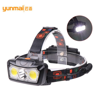 Yunmai ไฟหน้า LED XML T6+COB อะลูมิเนียมอัลลอย สําหรับตกปลา