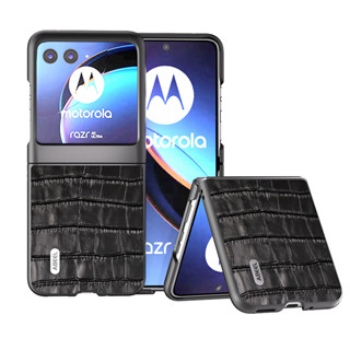 เคสโทรศัพท์มือถือหนังจระเข้ แบบแข็ง หรูหรา สําหรับ Motorola Razr 40 Ultra Razr 40