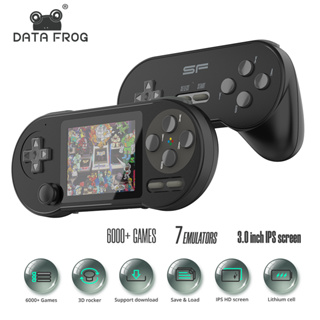 Data FROG เครื่องเล่นเกมคอนโซล แบบพกพา ขนาดเล็ก 3 นิ้ว IPS SF2000 6000 เกม รองรับเอาท์พุต AV