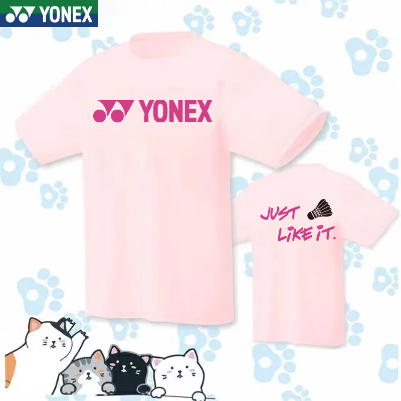 Yonex เสื้อแบดมินตัน ผู้ชาย ผู้หญิง แข่งขัน เสื้อผ้า ฝึก แขนสั้น ชุดกีฬา คู่ เครื่องแต่งกาย กีฬา วิ่ง ปิงปอง ด้านบน สบาย ระบายอากาศ ฟิตเนส เสื้อวิ่ง