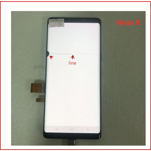 ของแท้ หน้าจอสัมผัส LCD ดิจิทัล พร้อมจุดสีดํา และสาย สําหรับ Samsung Galaxy Note 8 LCD N8 N9500 N9500F Note8