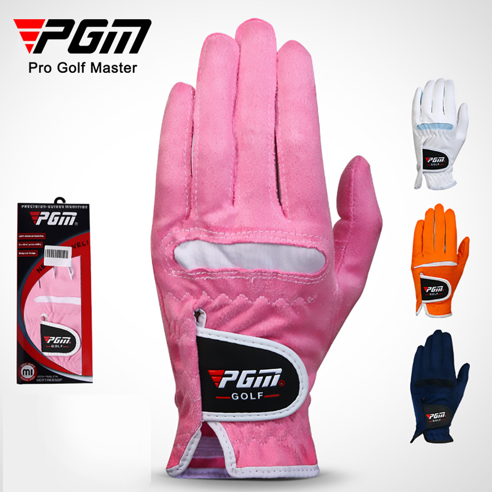 Pgm ถุงมือกอล์ฟ ผ้าไมโครไฟเบอร์ แบบนิ่ม ระบายอากาศ สําหรับผู้หญิง ST009