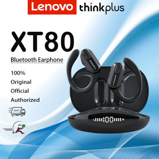 Lenovo XT80 TWS หูฟังบลูทูธไร้สาย HiFi สเตอริโอ กันน้ํา พร้อมไมโครโฟน กล่องชาร์จเพลง