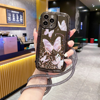 เคสโทรศัพท์มือถือ กันกระแทก ลายผีเสื้อ หรูหรา สําหรับ OPPO A17K A16S A16E A53 A15S A12 A57 A74 A54 A76 A96 4G A75 5G A9 A5 2020