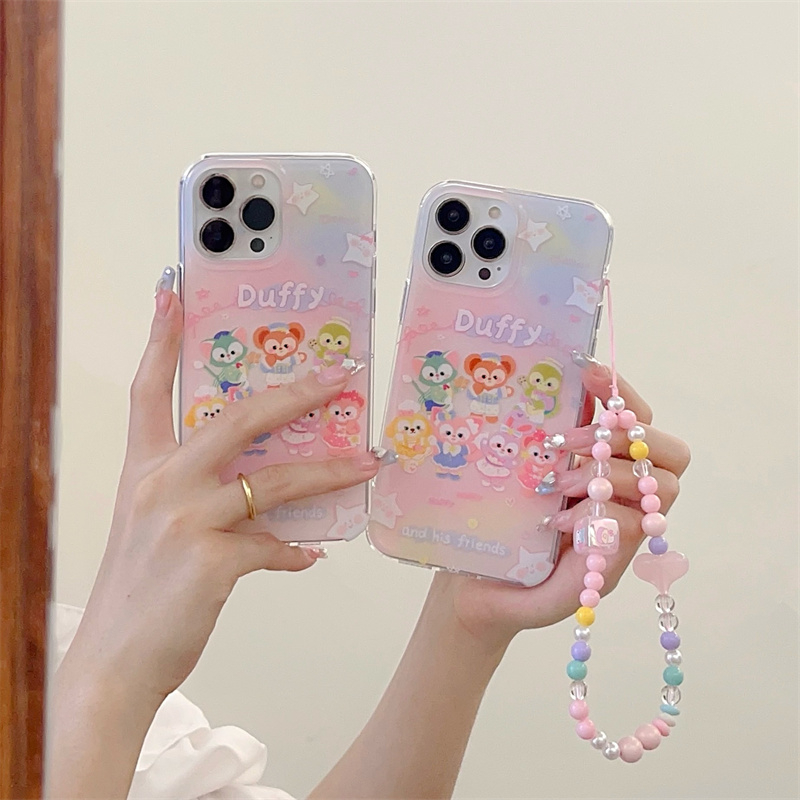 Iphone 16 Pro max 15 Pro max รูปแบบการ์ตูนวัสดุ TPU เคสโทรศัพท์กระบวนการ IMD สองด้าน