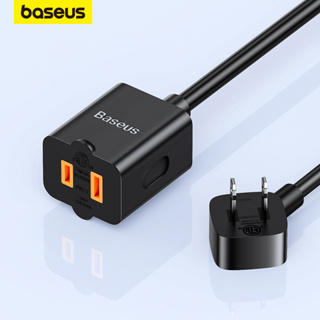 Baseus ปลั๊กพ่วง ขนาดเล็ก 2500W ปลั๊กต่อขยาย US ปลั๊กตัวผู้ เป็น ตัวเมีย 1 เมตร