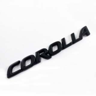 1 x ABS สีดํา โลโก้ตัวอักษร COROLLA รถ ตกแต่งอัตโนมัติ ตราสัญลักษณ์ สติกเกอร์ รูปลอก เปลี่ยนได้ สําหรับ TOYOTA