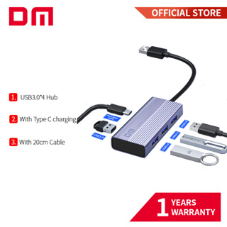 Dm อะแดปเตอร์ฮับ USB 3.0 4 พอร์ต ความเร็วสูง แบบพกพา สําหรับคอมพิวเตอร์ แล็ปท็อป PC Hgih CHB060