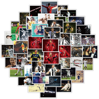 50 ชิ้น โปรตุเกส ฟุตบอล ดาว Cristiano Ronaldo Sticekrs สําหรับกระเป๋าเดินทาง เคสโทรศัพท์ แล็ปท็อป โน๊ตบุ๊ค สติกเกอร์เด็ก ของขวัญ