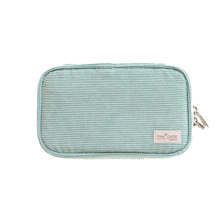 Penlab Kokuyo Corduroy Pan Case Flat Open Multi Pocket Pen กระเป๋าดินสอกระเป๋าเก็บกระเป๋าถือ C7025
