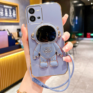 เคส VIVO Y36 Y35 Y22 V25 Pro Y33S Y21T Y15S Y21 Y11 Y15 Y17 เคสมือถือนักบินอวกาศมีเทพห้อย