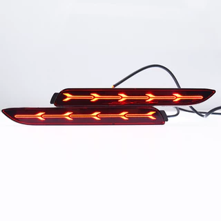 2 pcs LED ด้านหลังกันชนโคมไฟสะท้อนแสงไฟเบรคสำหรับ Toyota Innova Camry Sienna Wish Fortuner ไฟทับทิมท้ายสำหรับ TOYOTA Camry ไฟท้ายรถตู้