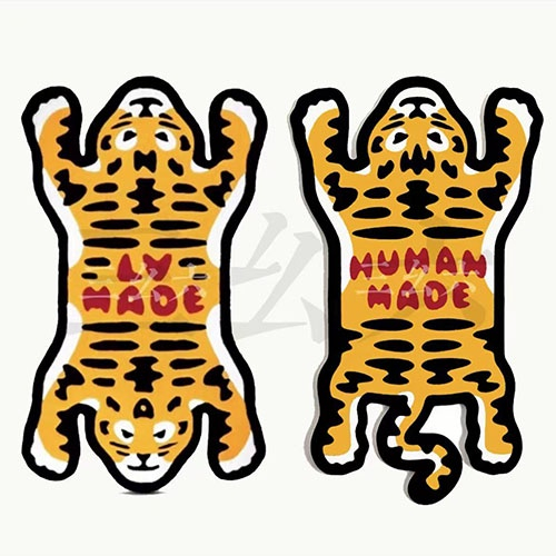 HUMAN MADE พรมลายเสือ ทอฟติ้งแฮนด์เมด มีหลายสี หนานุ่มกันลื่น ตกแต่งห้องนอน ห้องนั่งเล่น สไตล์สตรีทอาร์ต อินสไตล์