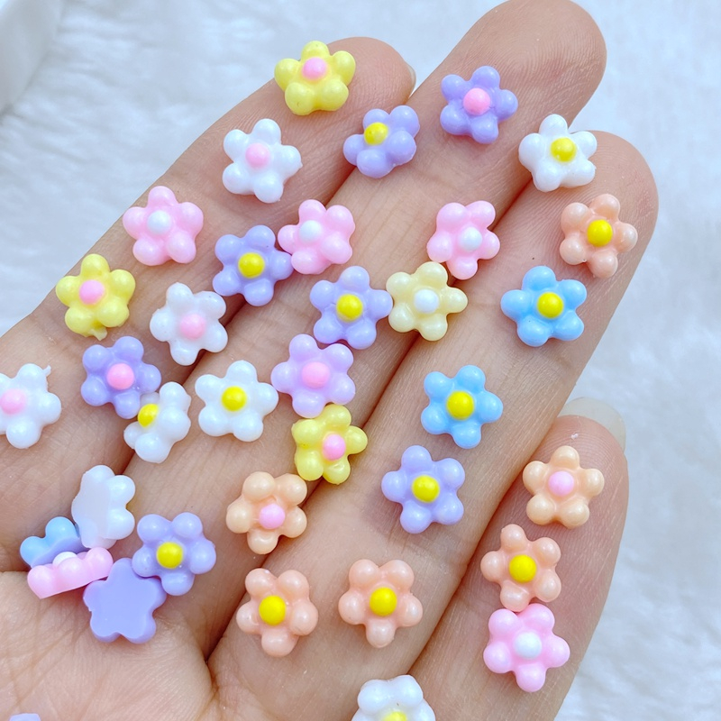 ใหม่ อุปกรณ์ตกแต่งเล็บเรซิ่นลายดอกคามิเลีย 3D DIY 100pcs