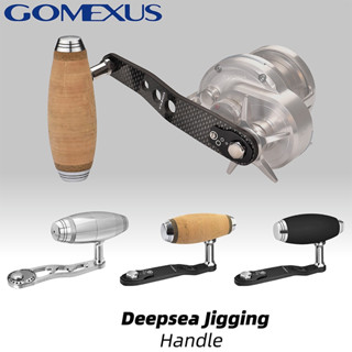 Gomexus ด้ามจับรอกตกปลา 90-120 มม. สําหรับ Shimano Daiwa Abu Garcia Reel Handle 8 * 5 มม. Carbon LC-D-110