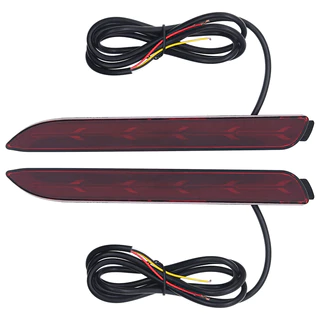 2 pcs LED ด้านหลังกันชนโคมไฟสะท้อนแสงไฟเบรคสำหรับ Toyota Innova Camry Sienna Wish Fortuner ไฟทับทิมท้ายสำหรับ TOYOTA Camry ไฟท้ายรถตู้