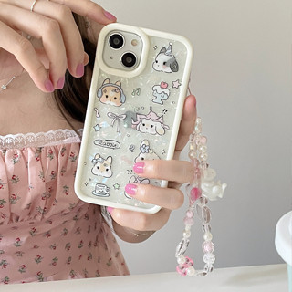 เคสโทรศัพท์มือถือแบบนิ่ม TPU ลายกระต่าย 2 in 1 สําหรับ iphone 14 Pro Max 13 Pro Max 12 Pro Max