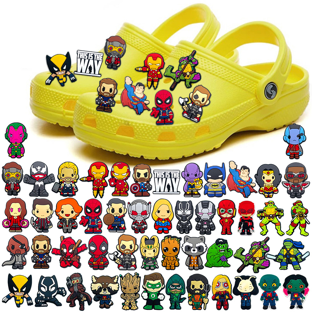 รองเท้าแตะ Crocs ลายการ์ตูนซูเปอร์ฮีโร่ เหมาะกับของขวัญ สําหรับเด็ก จํานวน 1 ชิ้น