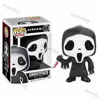 ฟิกเกอร์ไวนิล Funko Pop Scream Ghostface Halloween 51 สําหรับตกแต่งบ้าน