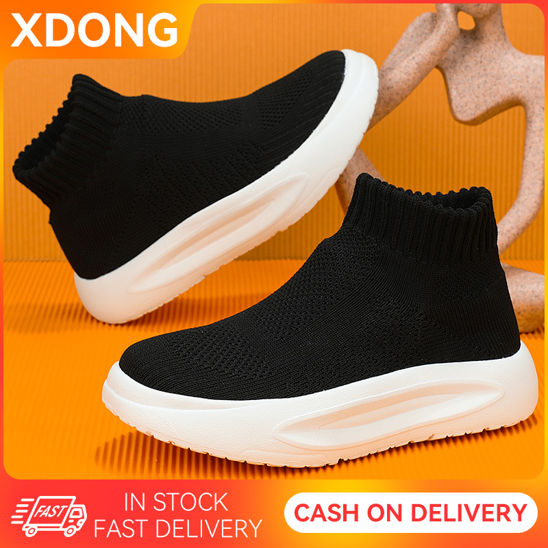 รองเท้าผ้าใบเด็กหญิง ชาย ตาข่าย MD รองเท้าสลิปออนเด็ก  น้ำหนักเบา ระบายอากาศได้ ความสบาย ลําลอง