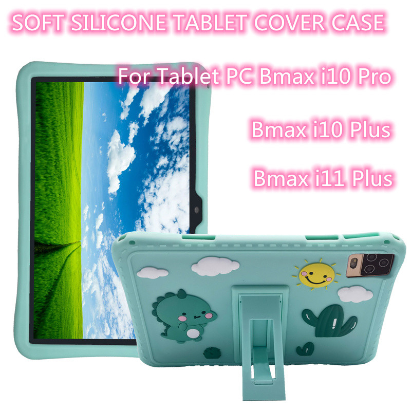 เคสแท็บเล็ต ซิลิโคนนิ่ม กันกระแทก ลายการ์ตูน พร้อมขาตั้ง สําหรับ BMAX i10 Plus BMAX i10 Pro 10.1 นิ้