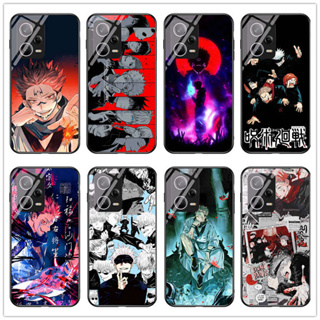 เคสโทรศัพท์มือถือกระจกนิรภัย แบบแข็ง กันกระแทก ลายการ์ตูนอนิเมะ Jujutsu Kaisen Yuji Itadori Gojo Satoru สําหรับ Redmi note 12 pro 5g 12 pro plus