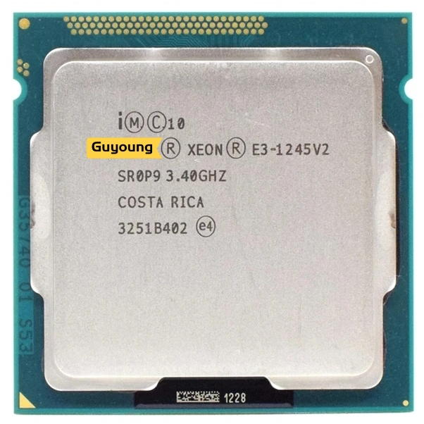 โปรเซสเซอร์ CPU YZX Xeon E3 1245 V2 E3 1245V2 E3-1245 V2 E3-1245V2 3.4G Quad Core LGA 1155