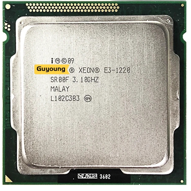 YZX Xeon E3-1220 E3 1220 3.1 GHz ใช้โปรเซสเซอร์ CPU Quad-Core Quad-Thread 8M 80W LGA 1155