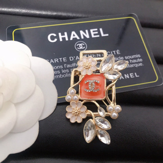 Chanel เข็มกลัดทองแดง ชุบทอง สไตล์ใหม่ หรูหรา สําหรับผู้หญิง103190