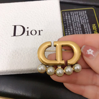 Dior เข็มกลัด สีบรอนซ์ สีทอง คุณภาพสูง สําหรับผู้หญิง103032