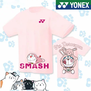 Yonex 2023 ใหม่ YY เสื้อแบดมินตัน แขนสั้น ระบายอากาศ แห้งเร็ว สําหรับผู้ชาย และผู้หญิง เหมาะกับการเล่นกีฬา เข้าฟิตเนส