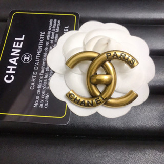 เข็มกลัด Chanel สีทองบรอนซ์ หรูหรา สไตล์ใหม่ สําหรับผู้หญิง102856