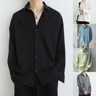 🔥COD M-3XL🔥 เสื้อเชิ้ตผู้ชายเวอร์ชั่นเกาหลีของเทรนด์เสื้อเชิ้ตผู้ชายฤดูร้อนสบายๆธุรกิจเสื้อผู้ชาย