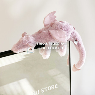 Jellycat ของเล่นตุ๊กตามังกรลาเวนเดอร์ กุหลาบ หิมะ ขนาดกลาง