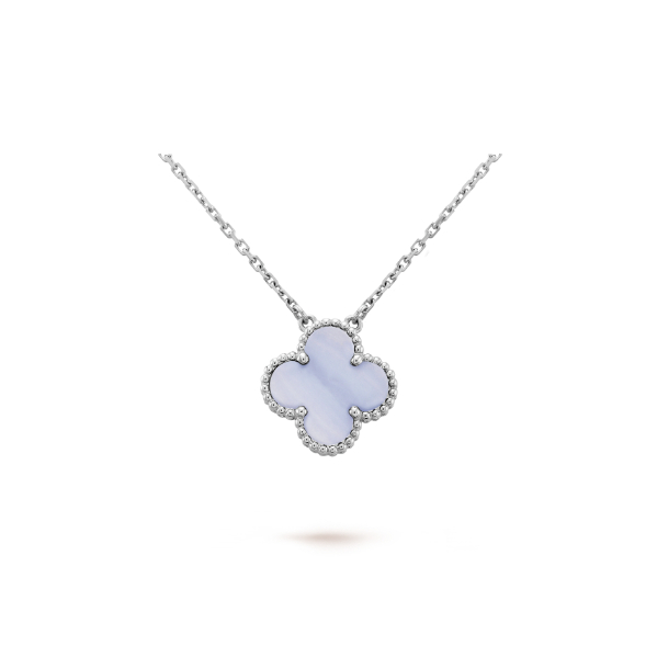 S925 Silver Clover Chalcedony Van Cleef & Arpels สร้อยคอ
