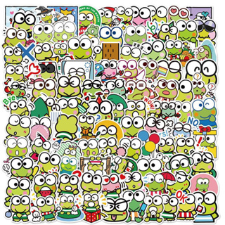 สติกเกอร์ ลาย Sanrio Keroppi น่ารัก สําหรับตกแต่งกระเป๋าเดินทาง แล็ปท็อป โน๊ตบุ๊ค โทรศัพท์ 100 50 ชิ้น