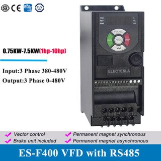 มอเตอร์ควบคุมความเร็ว 3 เฟส VFD AC380-480V 2.2 KW RS485