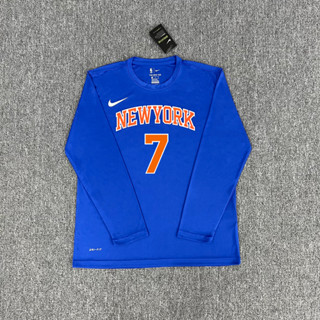 เสื้อยืดแขนยาว พิมพ์ลาย NBA Basketball Carmelo Anthony พลัสไซซ์ # 7 Derrick Rose # เสื้อยืดกีฬาบาสเก็ตบอล ระบายอากาศ แบบแห้งเร็ว ให้ความอบอุ่น เหมาะกับการวิ่ง เล่นฟิตเนส มี 4 ชิ้น