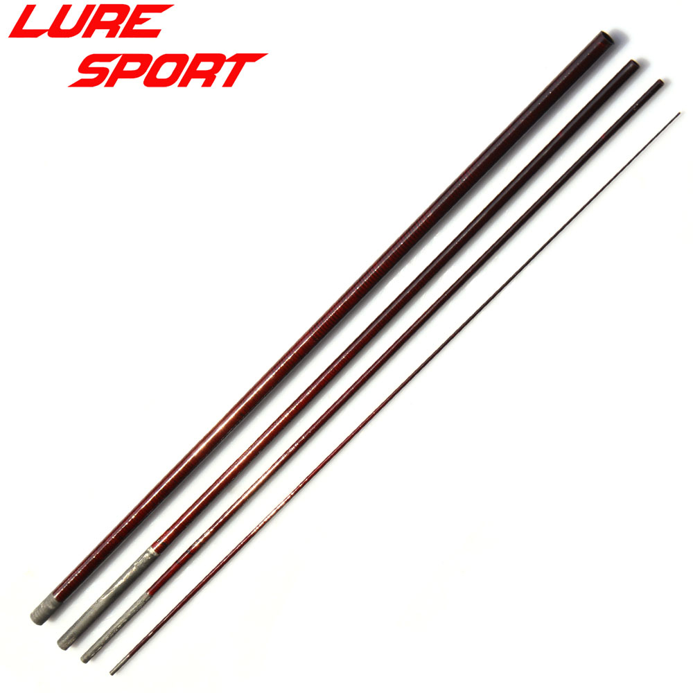 LureSport 1.43m 1.6m 1.8m 1.98m 4 ส่วน UL โปร่งใสสีแดงคาร์บอนเปล่า Travel Rod Building Component Repair DIY