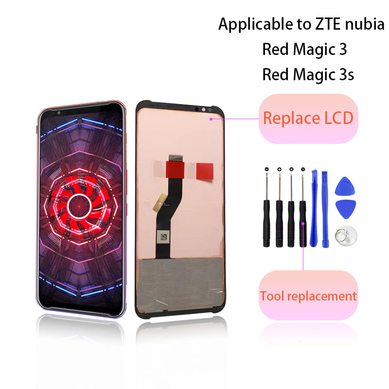 Nubia Red Magic 3 3S หน้าจอ LCD Red Magic 5G 5S Lite Nubia Play 5G โทรศัพท์มือถือ LCD ซ่อม Red Magic 6 6R 6SPro Red Magic 7 7Pro NX629j จอแสดงผล LCD หน้าจอสัมผัส ดิจิไทเซอร์