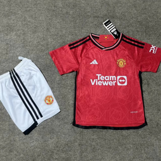 2023/24 MU เสื้อเชิ้ต สีแดง สําหรับเด็ก