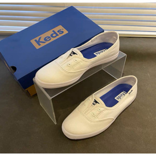 🍒แท้💯 2023 Keds (ฟรีถุงเท้าสองคู่) ( WF65910 ) รองเท้าผ้าใบลําลอง  สีขาว แฟชั่น ใส่สบาย