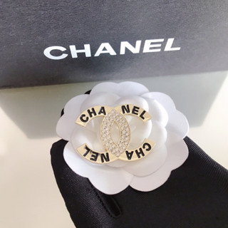 Chanel เข็มกลัด คุณภาพสูง หรูหรา สีทอง สําหรับผู้หญิง101728