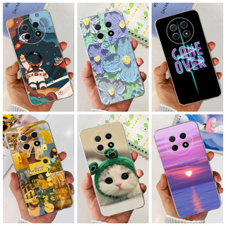 เคสโทรศัพท์ ซิลิโคนนิ่ม TPU ลายดอกไม้ อวกาศ สําหรับ Huawei Nova Y91 Case Huawei STG-LX1 STG-LX2 Huawei NovaY91 Nova Y 91