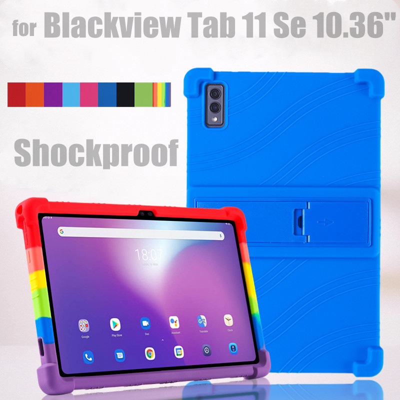 สําหรับ Blackview Tab 11 Se 10.36 นิ้วแท็บเล็ต Super กันกระแทกซิลิโคนอ่อนนุ่มป้องกันกรณีฝาครอบขาตั้ง