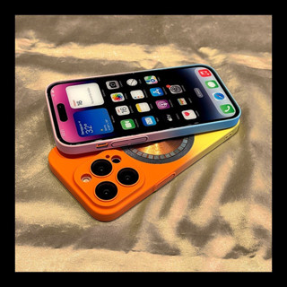 【Matte PC hard case/Orange】เคส compatible for iPhone 11 12 13 14 pro max case