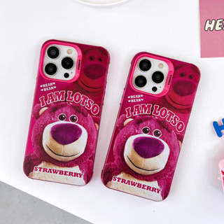 เคสโทรศัพท์มือถือ ลายหมีสตรอเบอร์รี่น่ารัก สําหรับ iPhone 14ProMax 13 iPhone11 12 ProMax