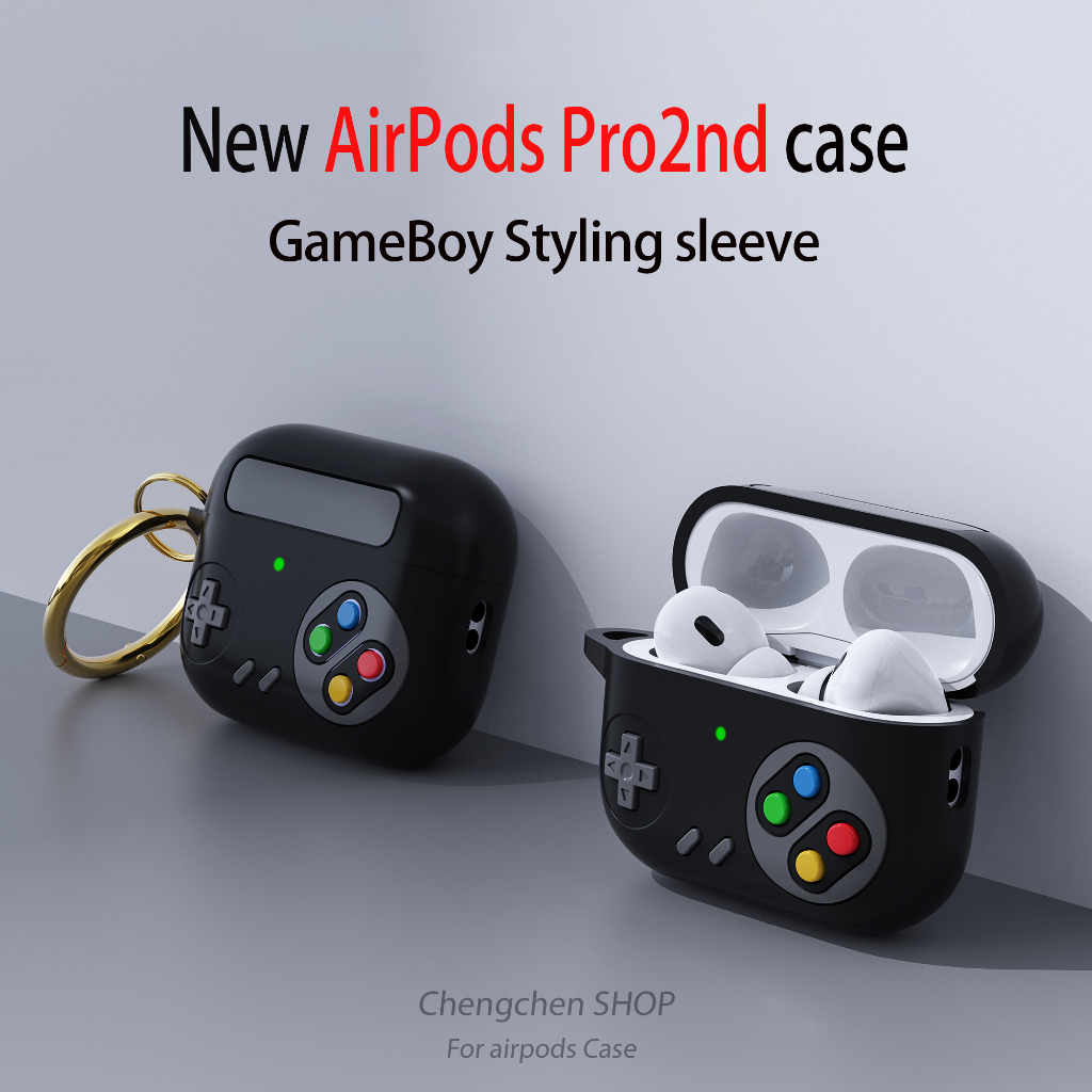 กรณี Retro GameBoy สไตล์หูฟังป้องกันกรณีสําหรับ AirPods 4 ใหม่สไตล์ใหม่สําหรับ AirPodsPro2 หูฟังป้องกันกรณีใช้งานร่วมกับ AirPodsPro กรณี AirPodspro2nd กรณี