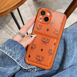 เคสโทรศัพท์มือถือ พลาสติกนิ่ม ลายโลโก้ mcm แนวสตรีท สีส้ม แฟชั่น สําหรับ iPhone14 14pro 14promax iPhone13 13pro 13promax iPhone12 12pro 12promax iPhone11 11promax x xs xr