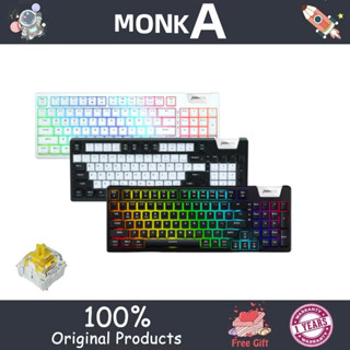 Monka AE98 คีย์บอร์ดไร้สาย PBT ปรับแต่งปะเก็นได้